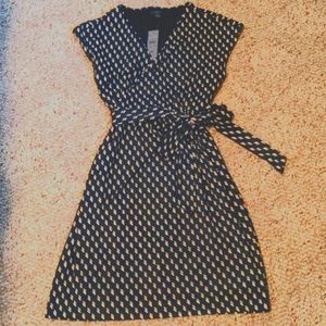 NWT - Ann Taylor Petite Navy Blue Wrap Dress